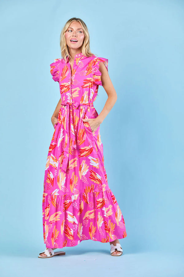 Taylor Dress- Magenta Wings