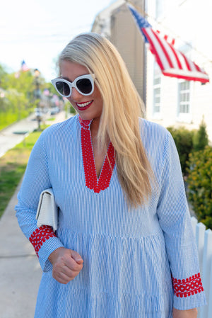 The Chatham Seersucker Fit & Flare Dress