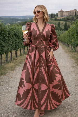 Lucca Dress - Rosewood