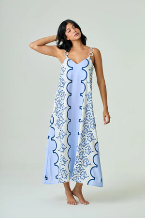 Patrica Dress- Blue Multi