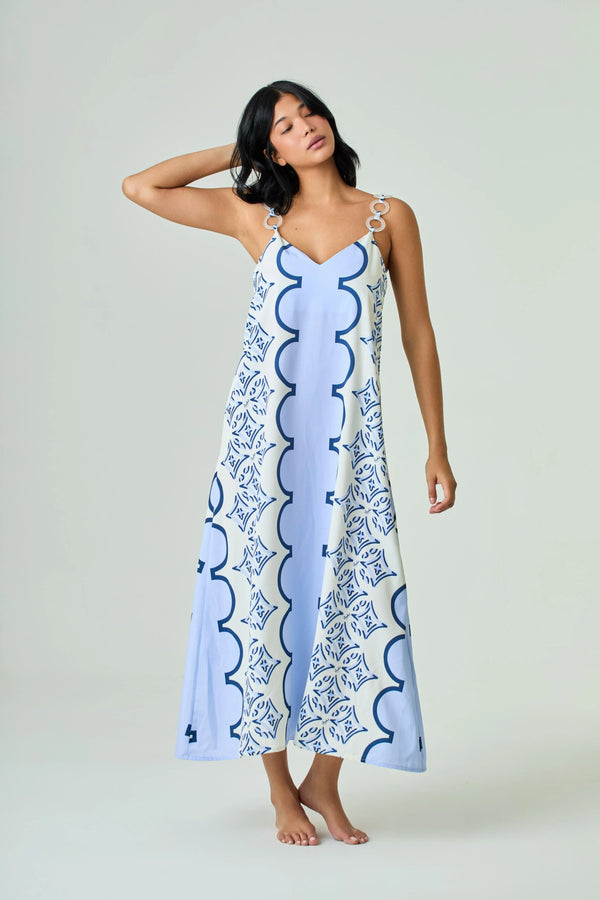 Patrica Dress- Blue Multi