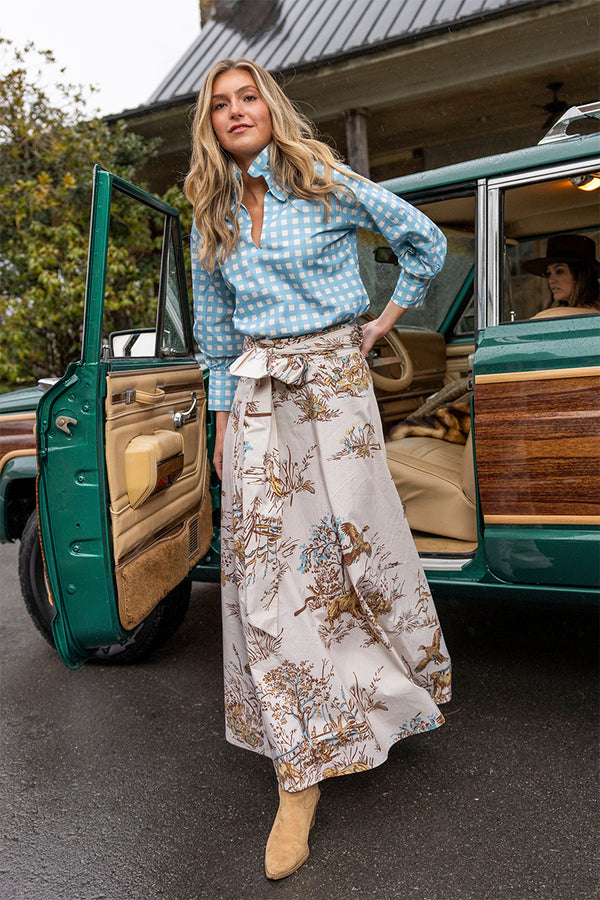 Maple Field & Feather© Brady Wrap Maxi Skirt