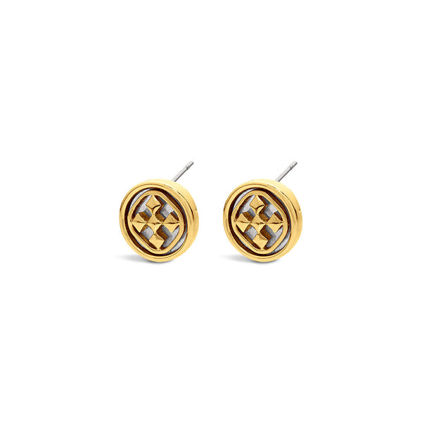 post medallion earring