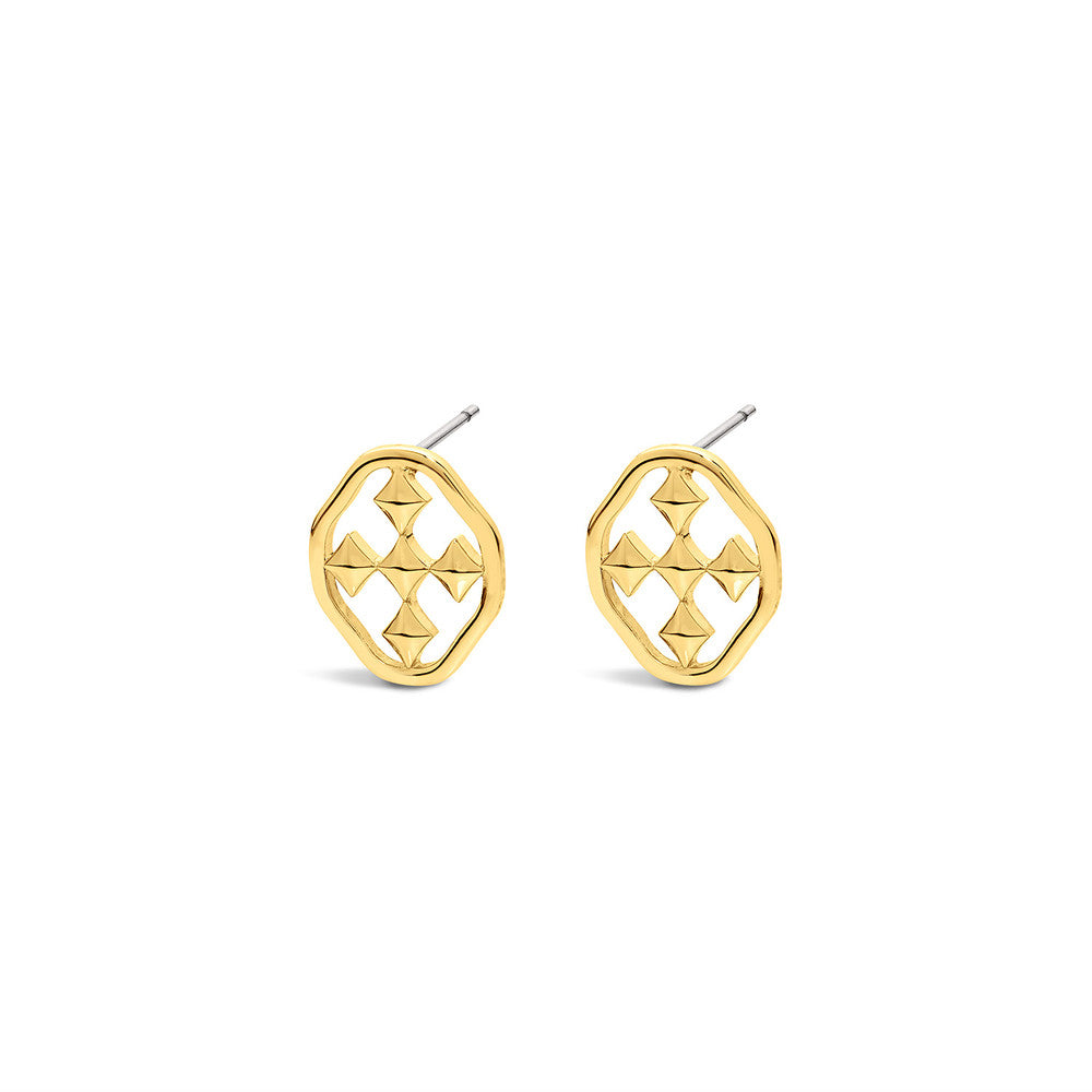 post shield earrings