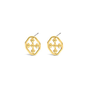 post shield earrings
