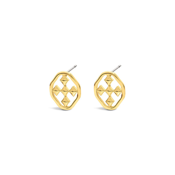 post shield earrings