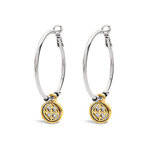 large hoop shield earrings