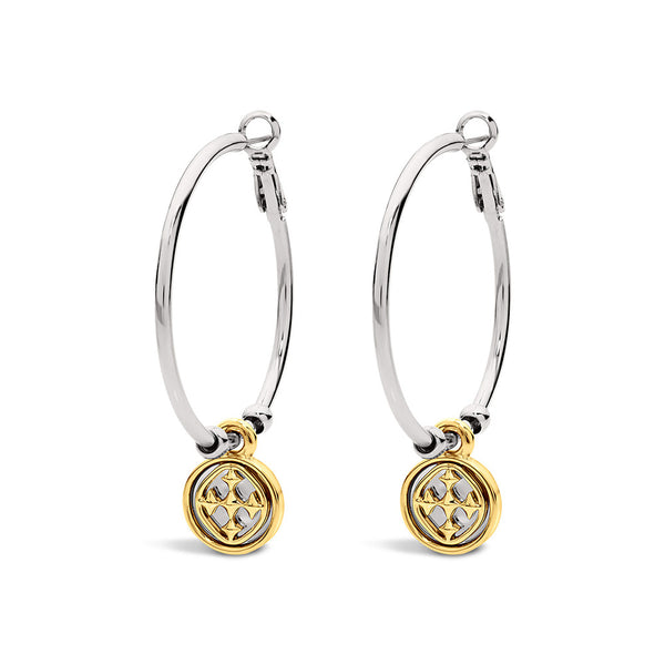 large hoop shield earrings