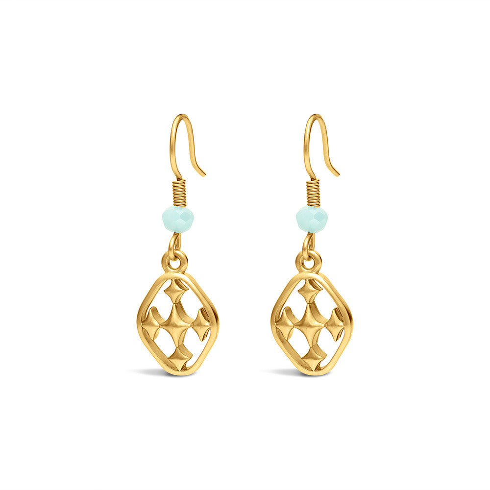 small beaded dangle earring