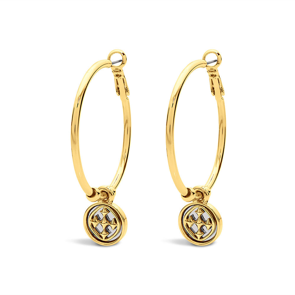 large hoop shield earrings