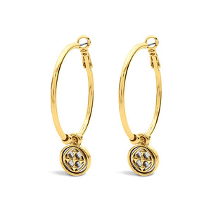 large hoop shield earrings