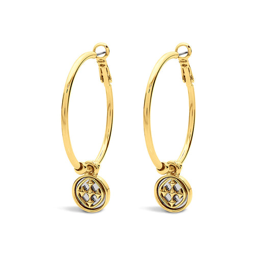 large hoop shield earrings