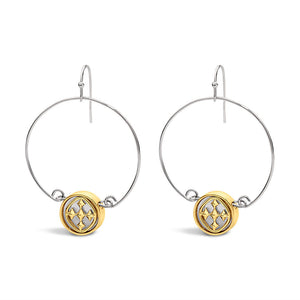 small wire medallion earrings