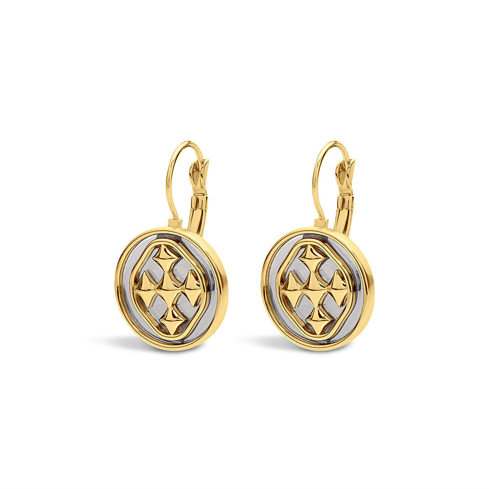 lever medallion earrings