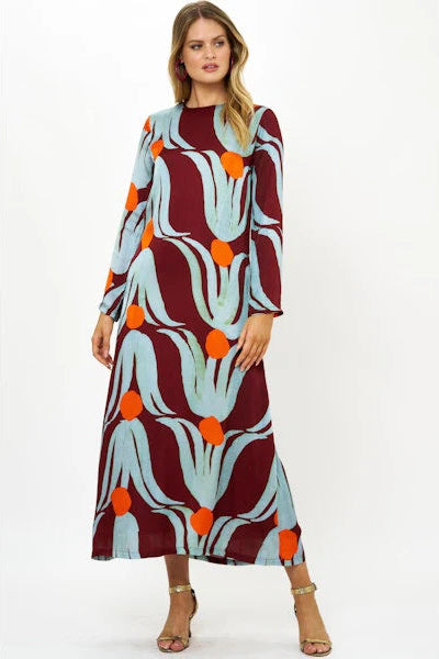Long Sleeve Shift Maxi