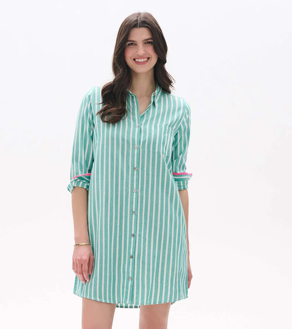 Julia Shirt Dress - Arcadia Stripes