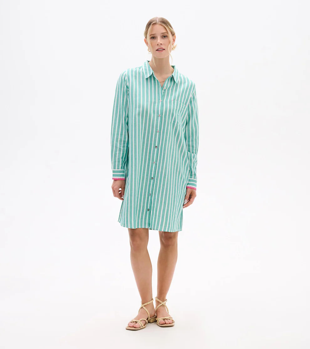 Julia Shirt Dress - Arcadia Stripes