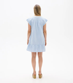 Emerson Dress - Neon Dots on Stripes