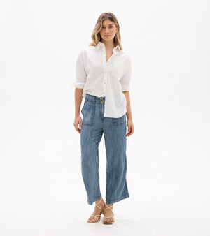 Relaxed Button Down - White