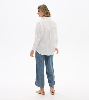 Relaxed Button Down - White
