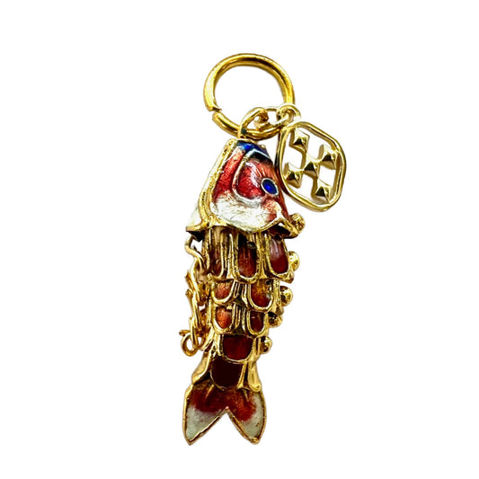 koi fish charm- small gold