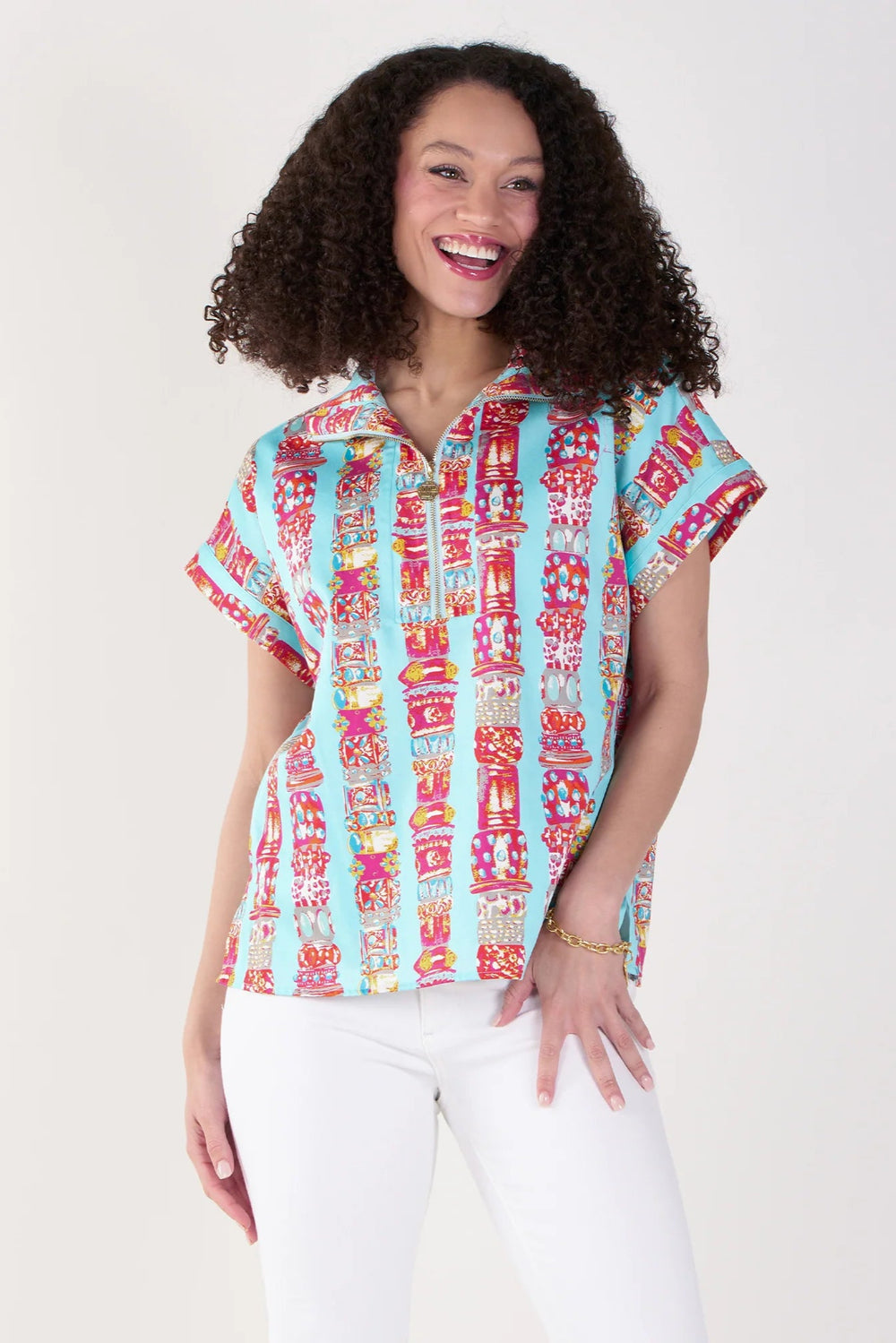 Poppy Pullover- Iconic Iris