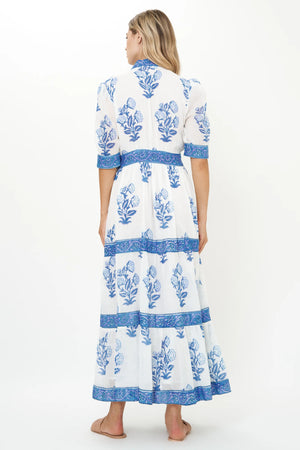 Cuffed V neck maxi