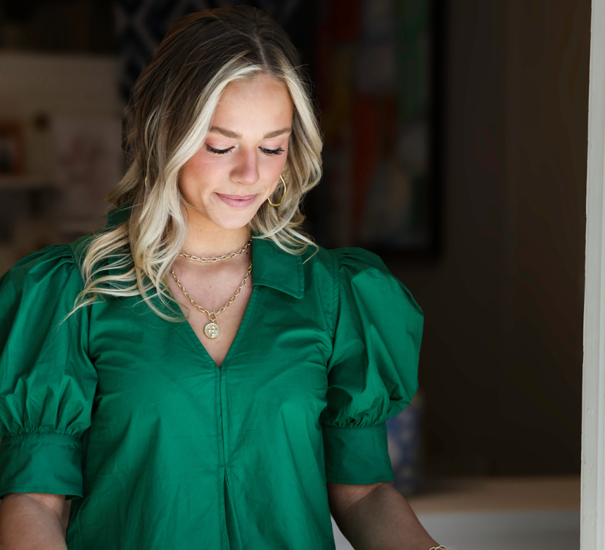 medallion long paperclip necklace