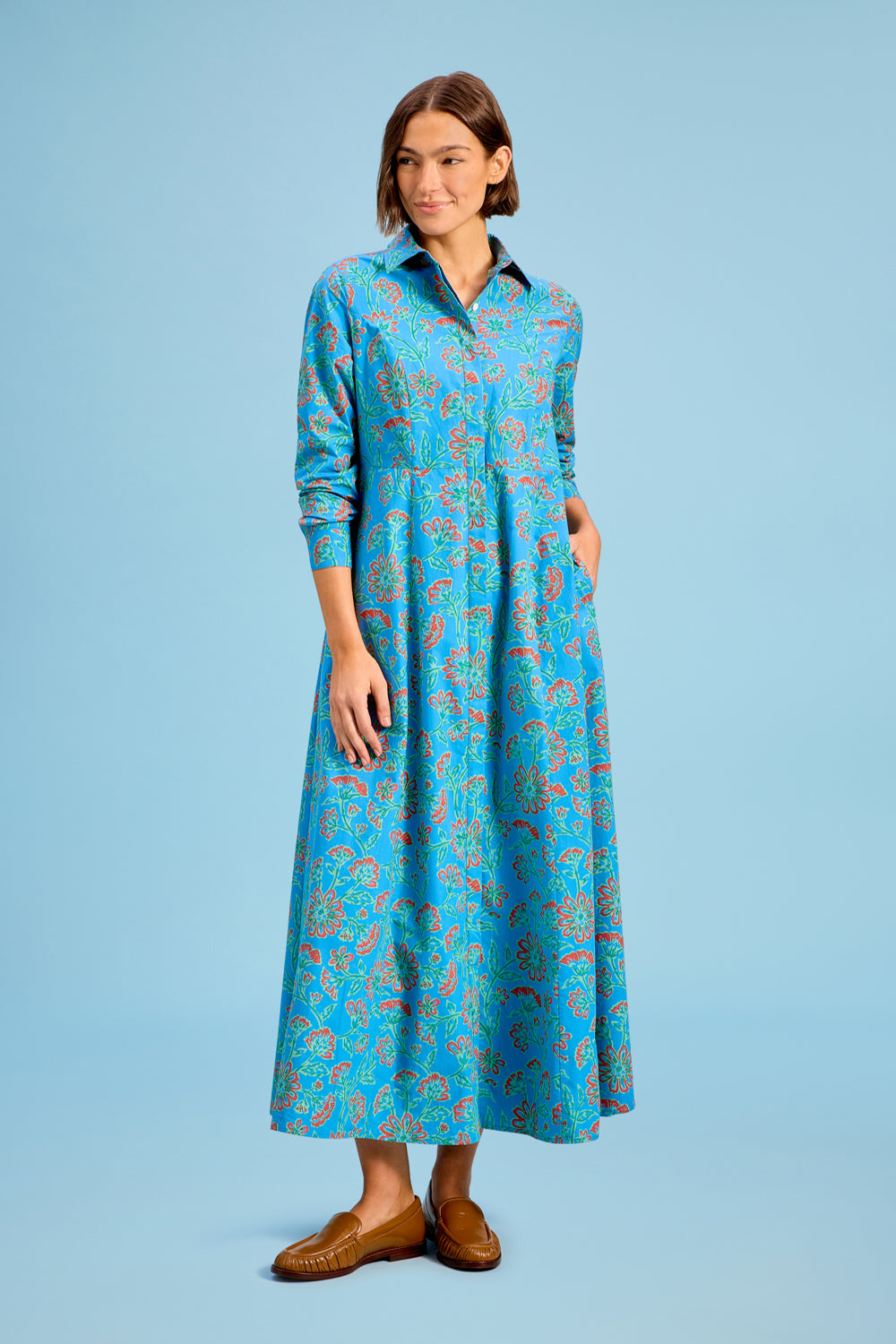 Classic Shirtdress, Brook Garden