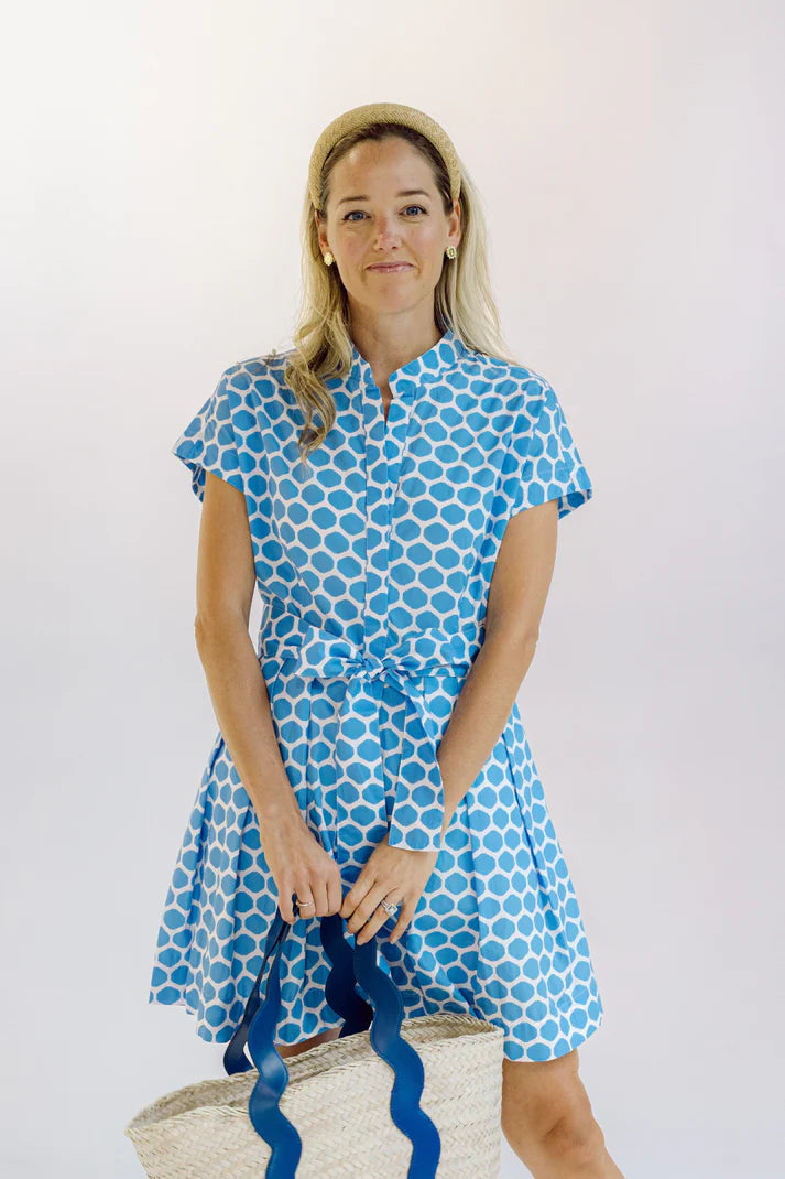 Winnie Dress - Cornflower Dot