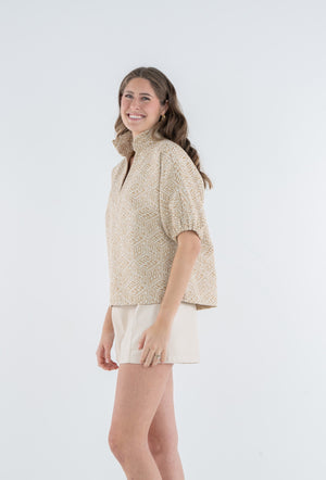 Poppy Top - Mosaic Monogram