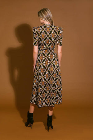 Jacquard sweater midi dress