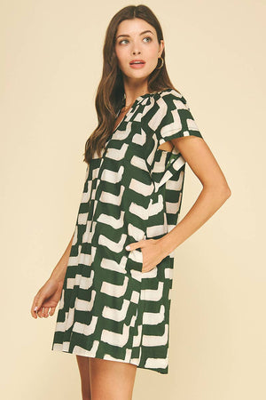 Geometric Print Tunic Dress