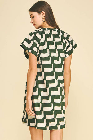 Geometric Print Tunic Dress