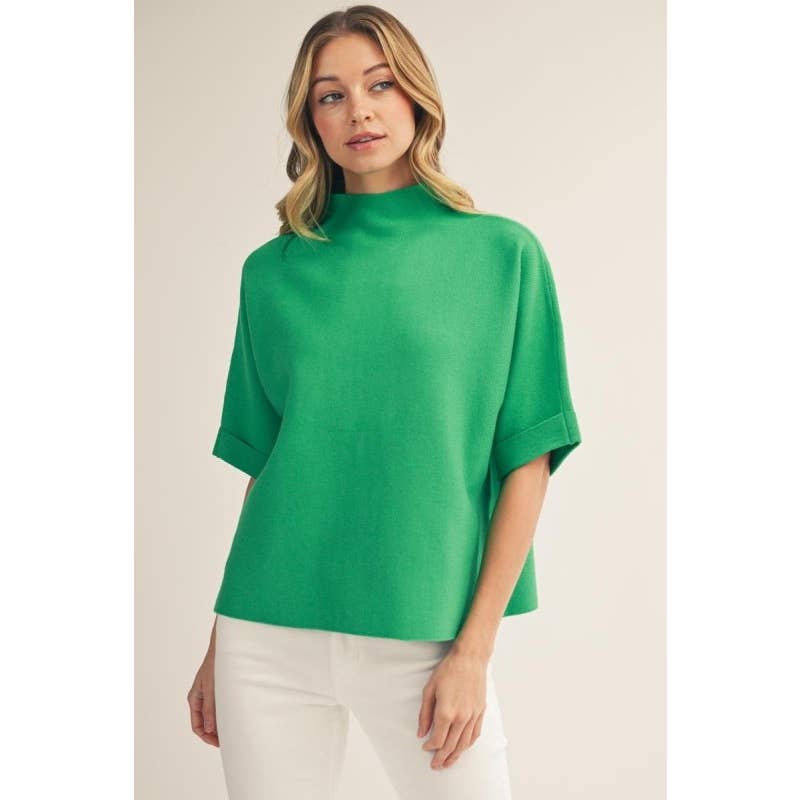 NEW Mock Neck Sweater Top