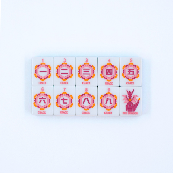 Crystal Prism Pink Mahjong Set