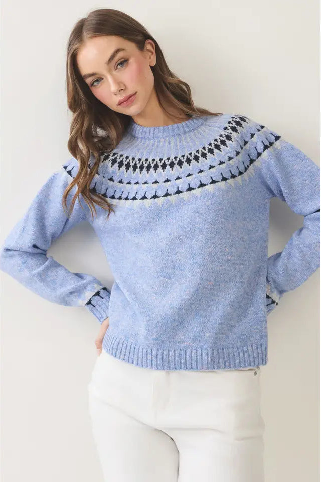 Northern Style Pattern Knit Sweater