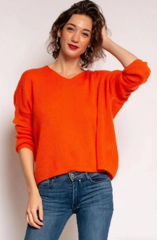 Italian V-neck Sweater- One Size