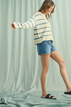 Striped Sailor Cardigan