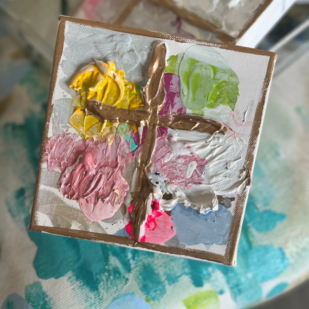 Painted Pallet Canvas Cross