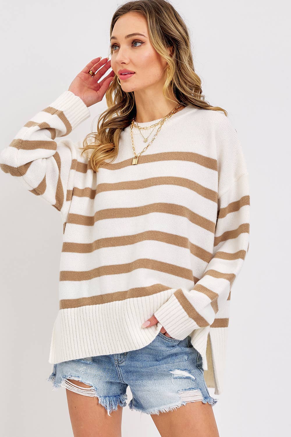 Striped Oversized Sweater