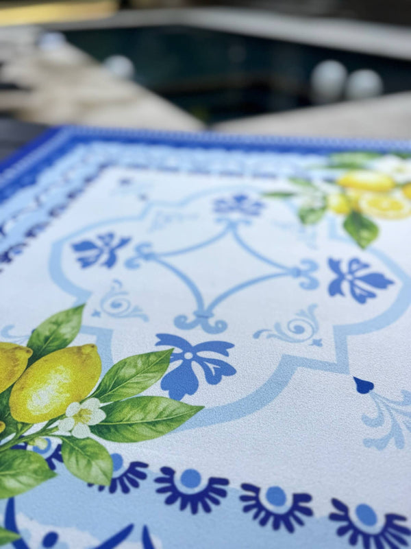 Amalfi Coast Mahjong Mat | Lemon Italy Mediterranean