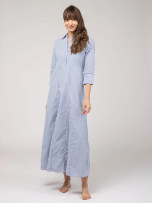 Alexa Dress- Seersucker Navy
