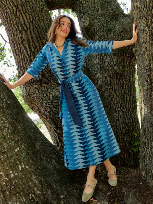 Eloise Dress | Bagru Triangle