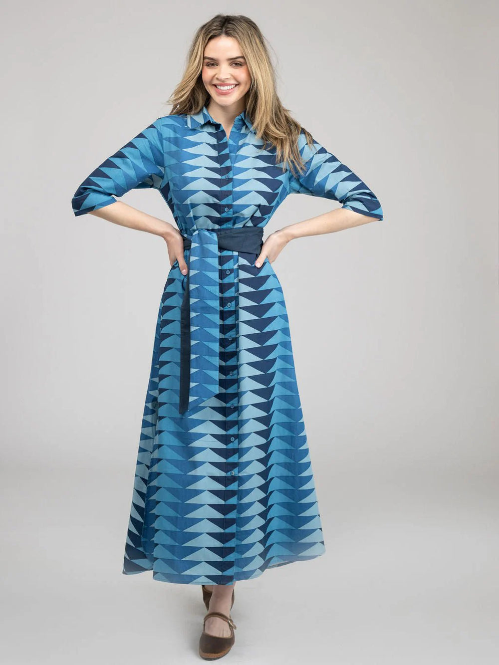 Eloise Dress | Bagru Triangle
