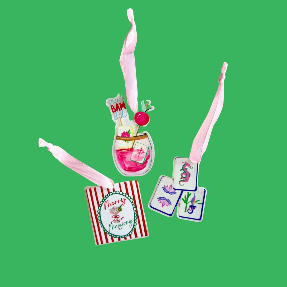 Mahjong Christmas Petite Ornament Acrylic