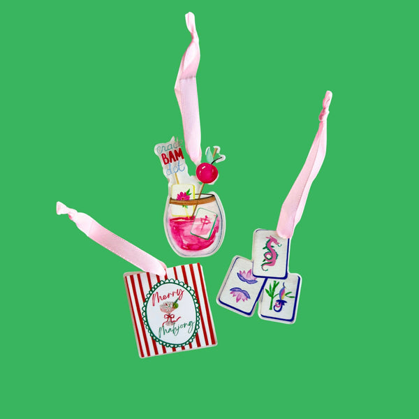 Mahjong Christmas Petite Ornament Acrylic