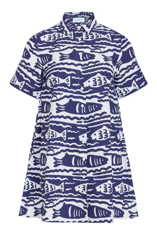 Dock Dress, Fish Print