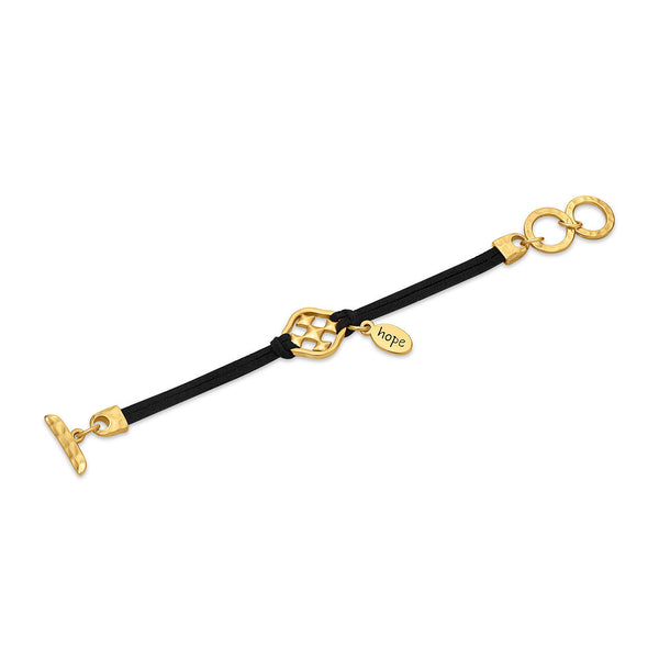 adjustable suede hope bracelet