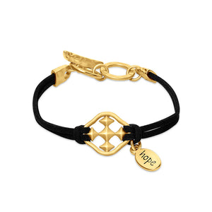 adjustable suede hope bracelet